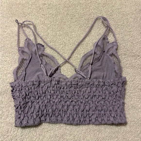 Free People One Lilac Purple Adella Lace Bralette Bra - Picture 8 of 12